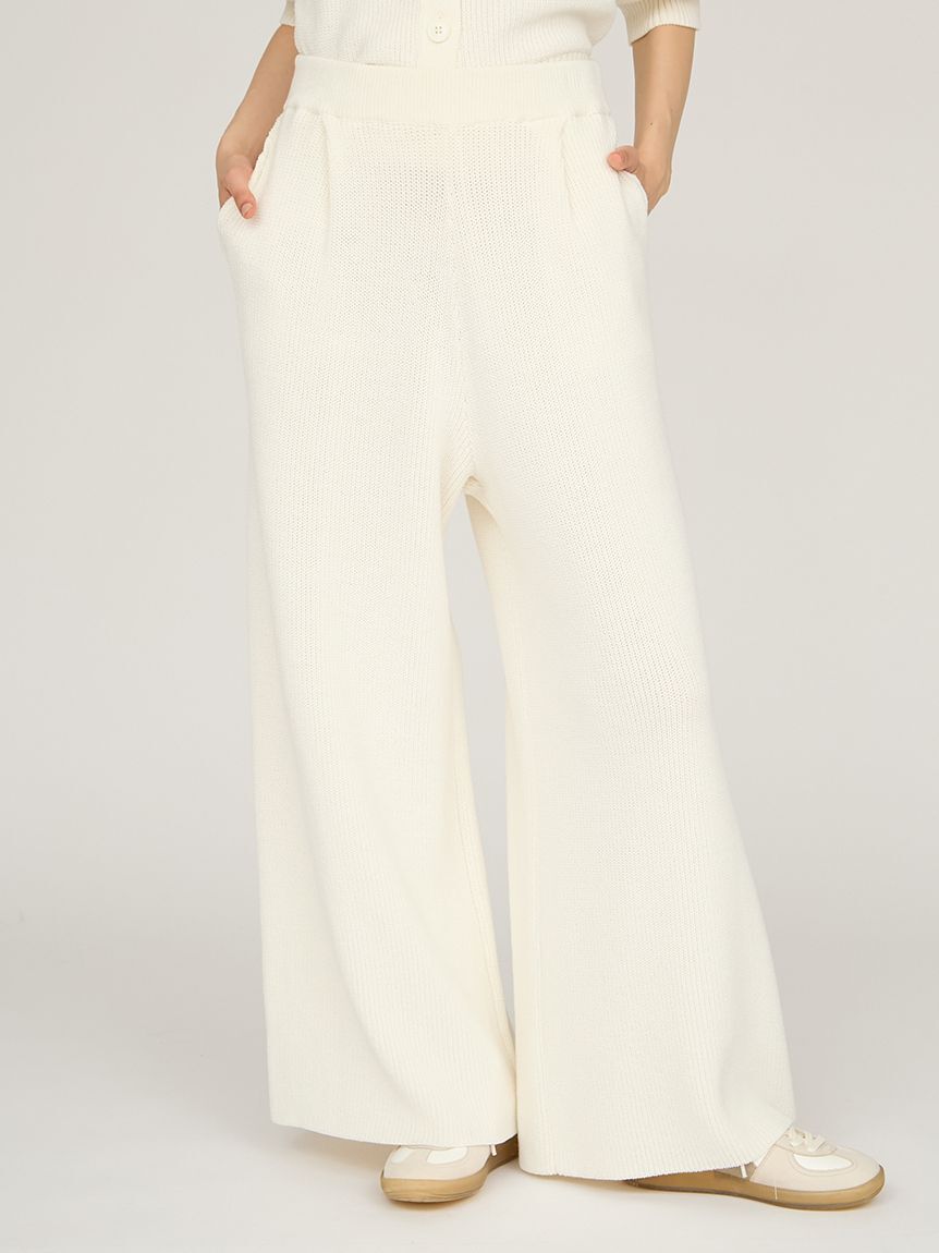 emmi atelier「ニットイージータックパンツ」|チノ|