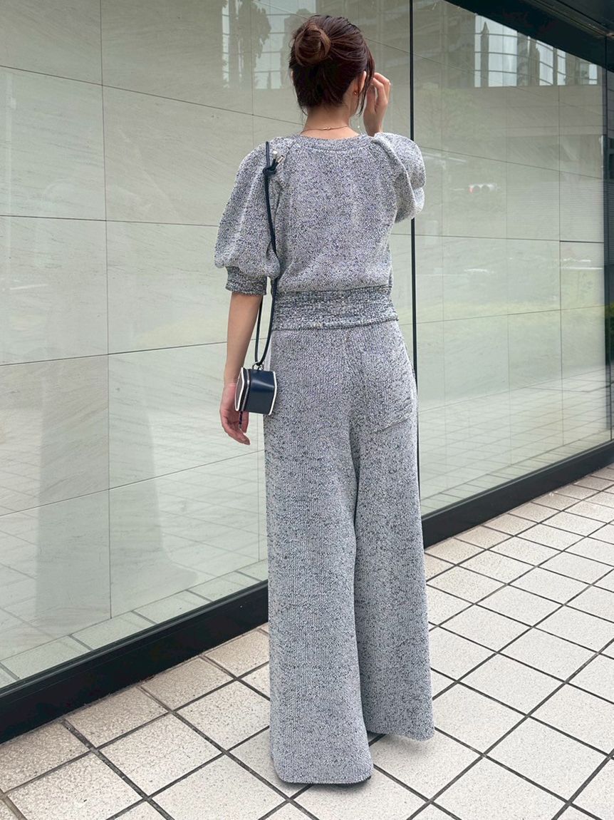 emmi atelier「ニットイージータックパンツ」|チノ|