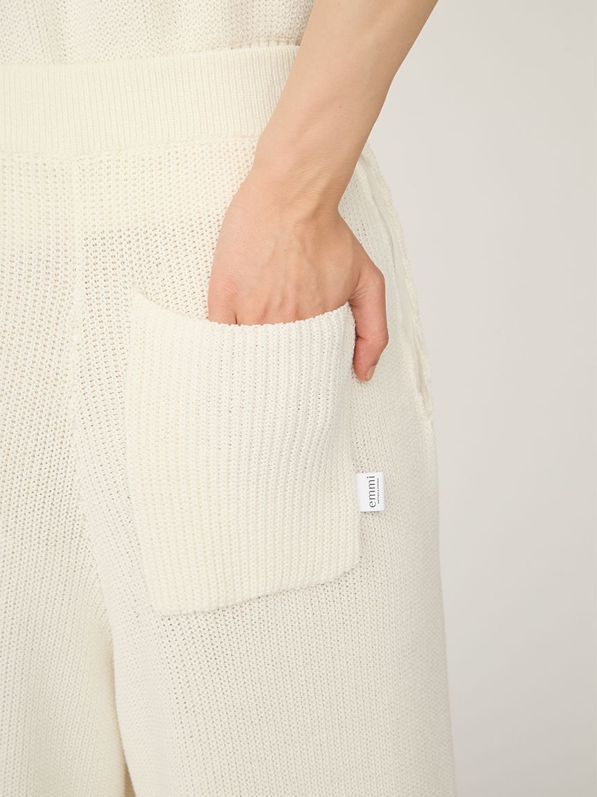 emmi atelier「ニットイージータックパンツ」|チノ|