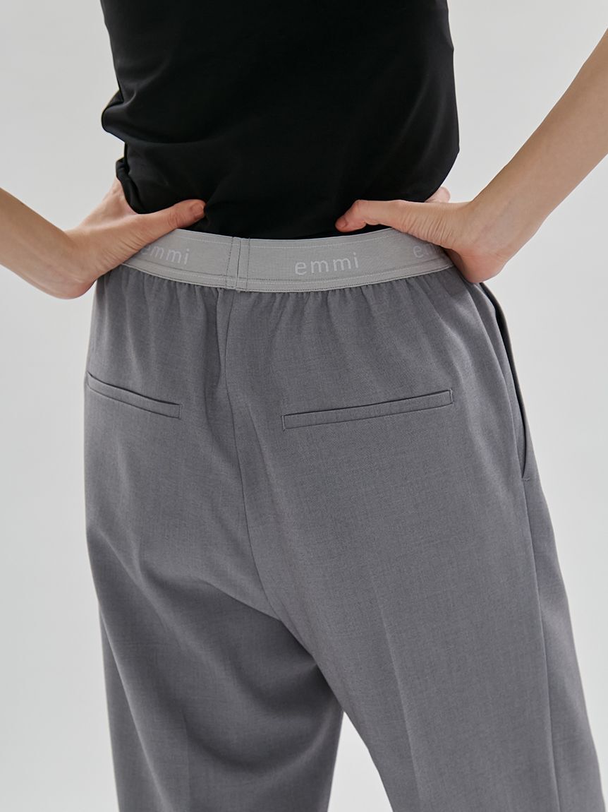 emmi atelier「emmiロゴゴムジャガードイージーパンツ」|チノ|