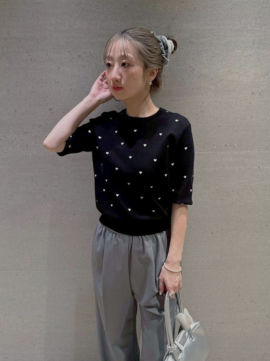 emmi atelier「emmiロゴゴムジャガードイージーパンツ」|チノ|