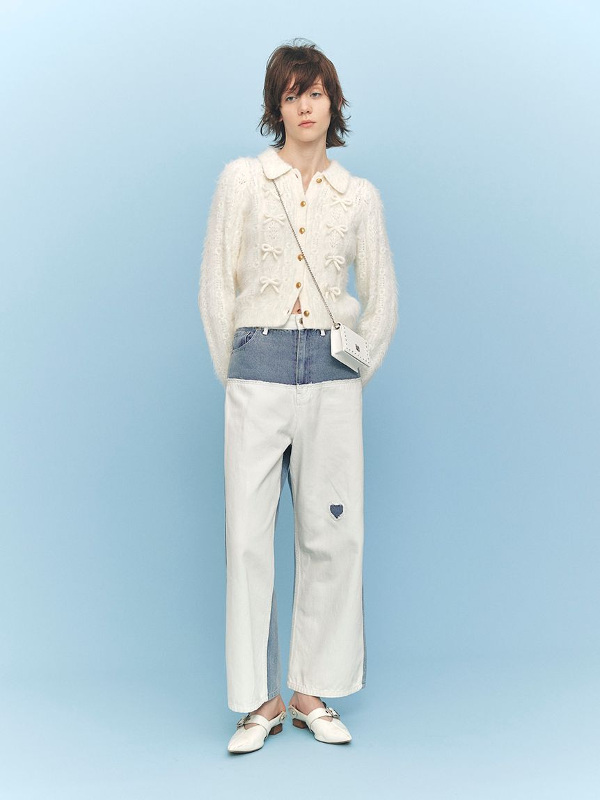 FURFUR「リボンデザインアランポロニットトップス」|ニット・セーター|