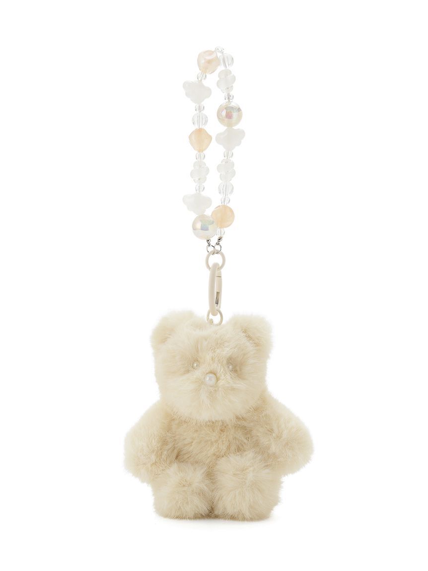 gelato pique「ファーベアビーズチャーム」|キーケース|YEL