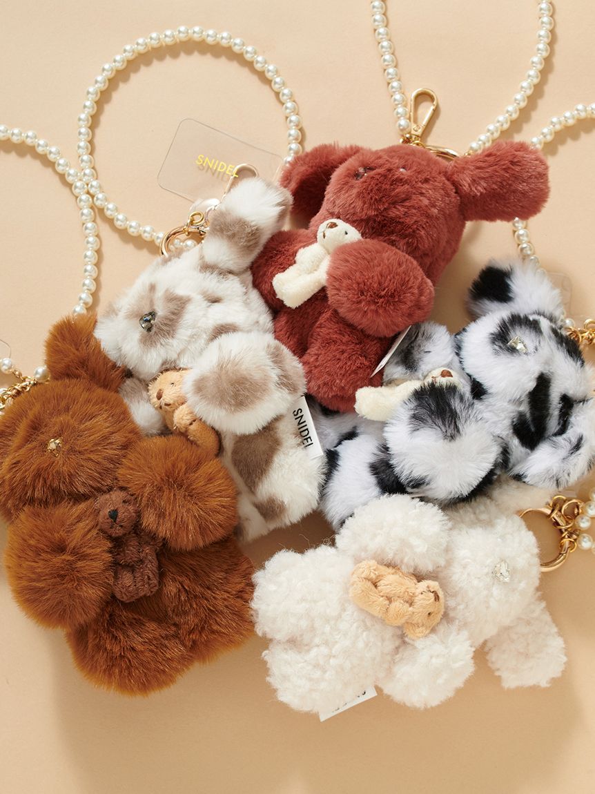 SNIDEL「モッフィーハグフレンドチャーム」|キーケース|