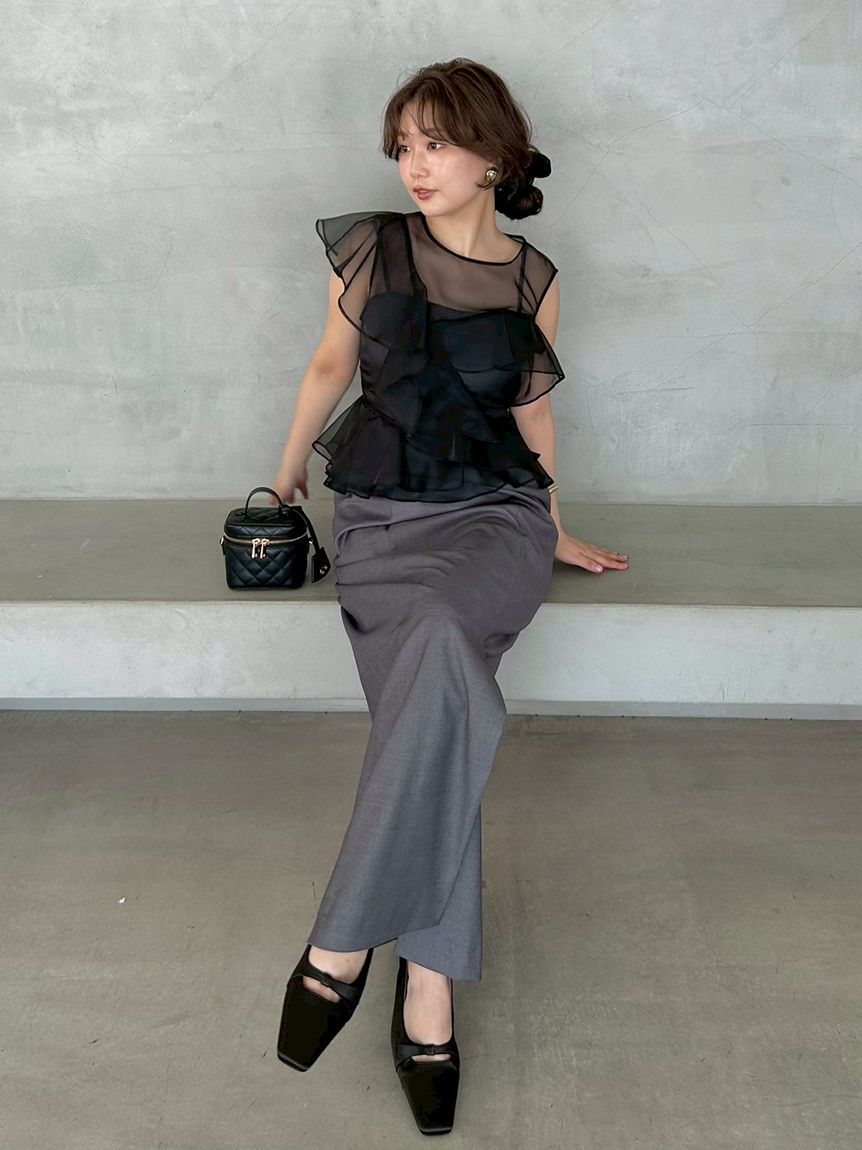 FRAY I.D「ラッフルブラウスセットドレス」|ドレス|