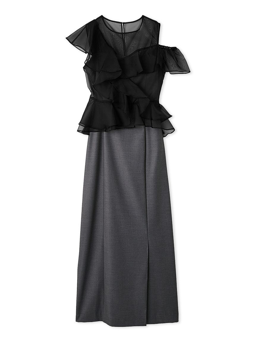 FRAY I.D「ラッフルブラウスセットドレス」|ドレス|