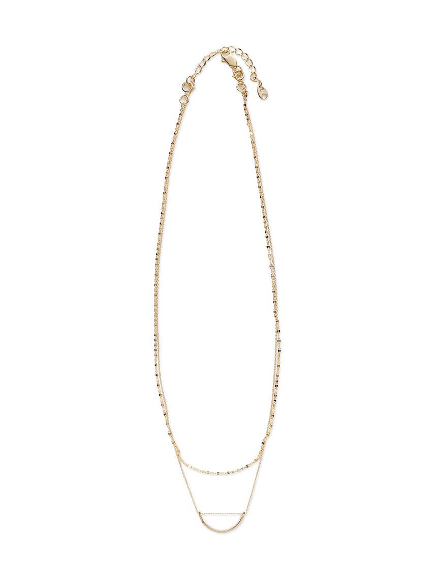 FRAY I.D「ルナダブルチェーンネックレス」|ネックレス|GLD