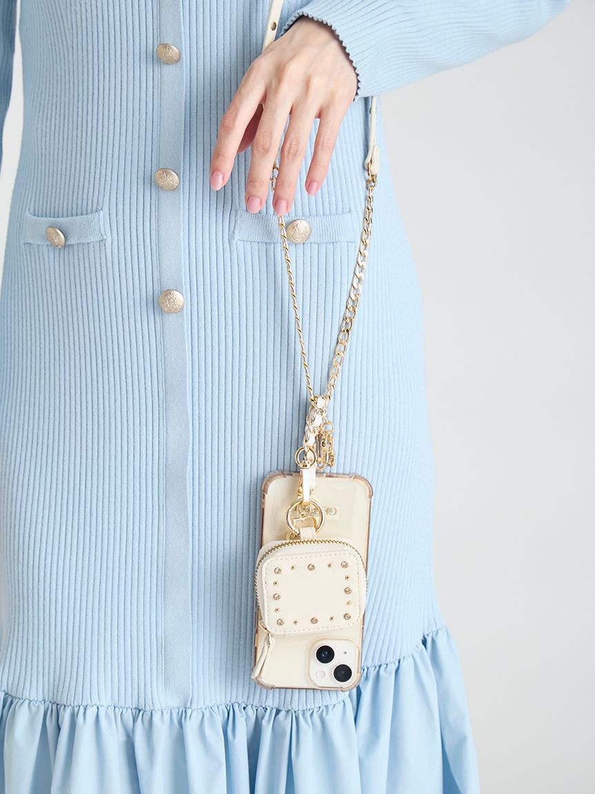 CELFORD「【リュタン】ビジュースタッズマルチポーチカスタムチャーム」|キーケース|