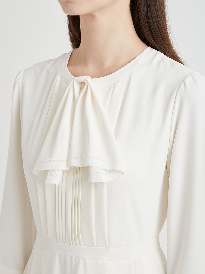 CELFORD「ピコ刺繍ボウタイワンピース」|ワンピース|