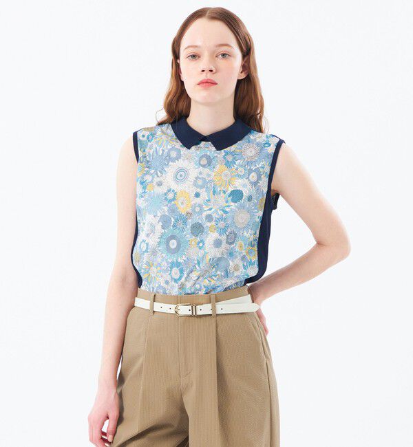 MACKINTOSH PHILOSOPHY「リバティコンビノースリーブポロニット」|ニット・セーター|