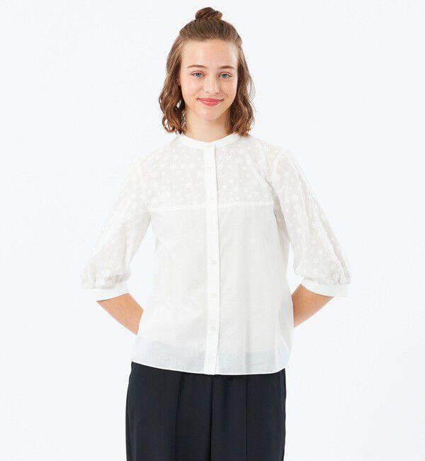 MACKINTOSH PHILOSOPHY「フラワーレースブラウス」|シャツ・ブラウス|オフホワイト