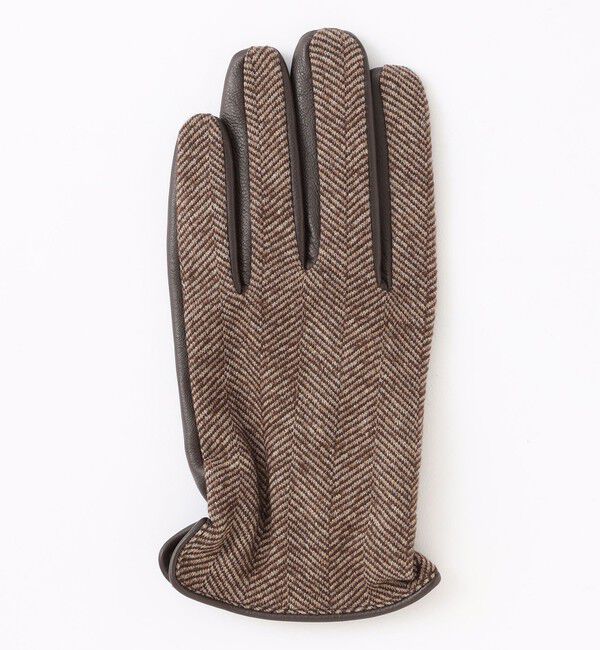 MACKINTOSH PHILOSOPHY「EMMETEX ヘリンボーン&times;レザー　スマホグローブ」|手袋|