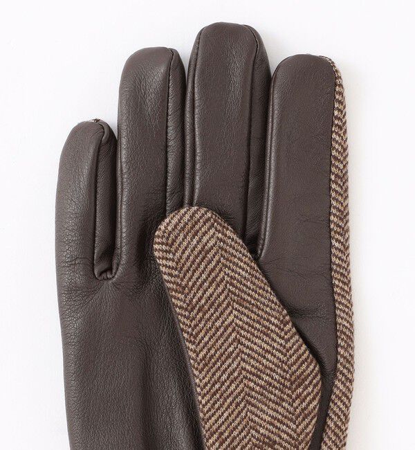 MACKINTOSH PHILOSOPHY「EMMETEX ヘリンボーン&times;レザー　スマホグローブ」|手袋|