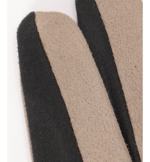 ikka「エコスエードバイカラーグローブ」|手袋|