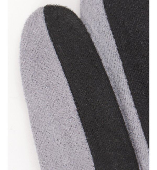 ikka「エコスエードバイカラーグローブ」|手袋|