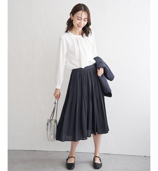 IKKA LOUNGE「シフォンプリーツスカート」|スカート|