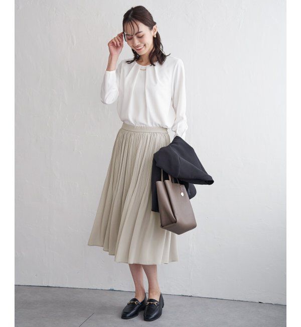IKKA LOUNGE「シフォンプリーツスカート」|スカート|
