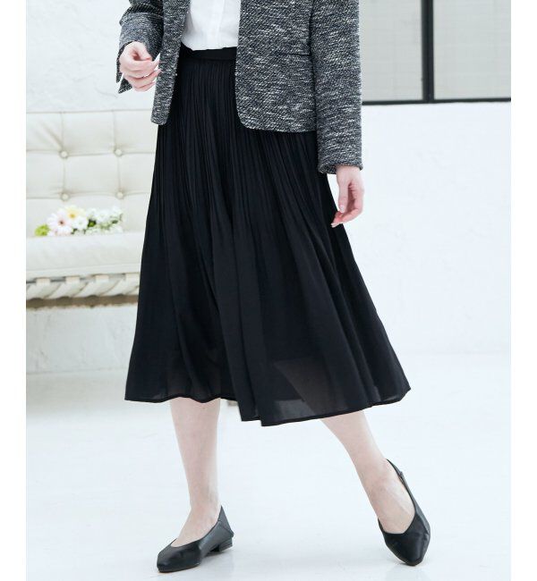 IKKA LOUNGE「シフォンプリーツスカート」|スカート|