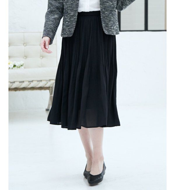 IKKA LOUNGE「シフォンプリーツスカート」|スカート|