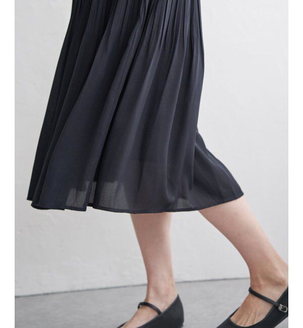 IKKA LOUNGE「シフォンプリーツスカート」|スカート|