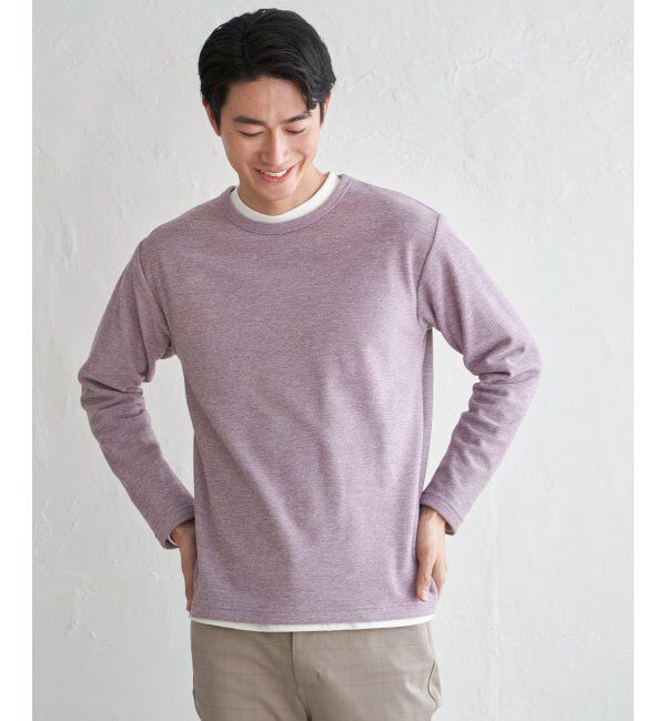 ikka「メランジ裏起毛インナーセット」|パーカー|