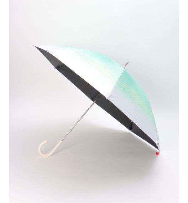 Lbc with Life「旅する喫茶&times;Wpc. クリームソーダパラソル ロング 日傘 長傘」|傘|グリーン