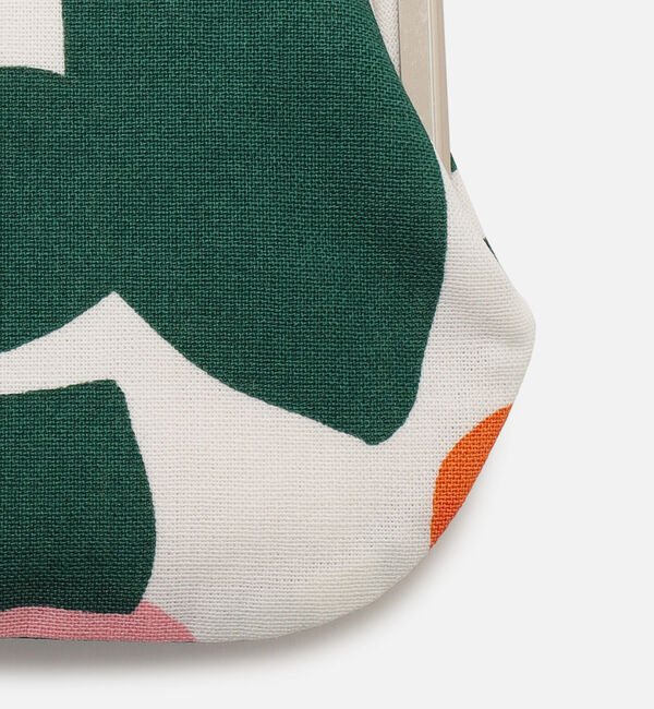 Marimekko「Pieni Green Green Silmalasikukkaro がま口ポーチ」|ポーチ|