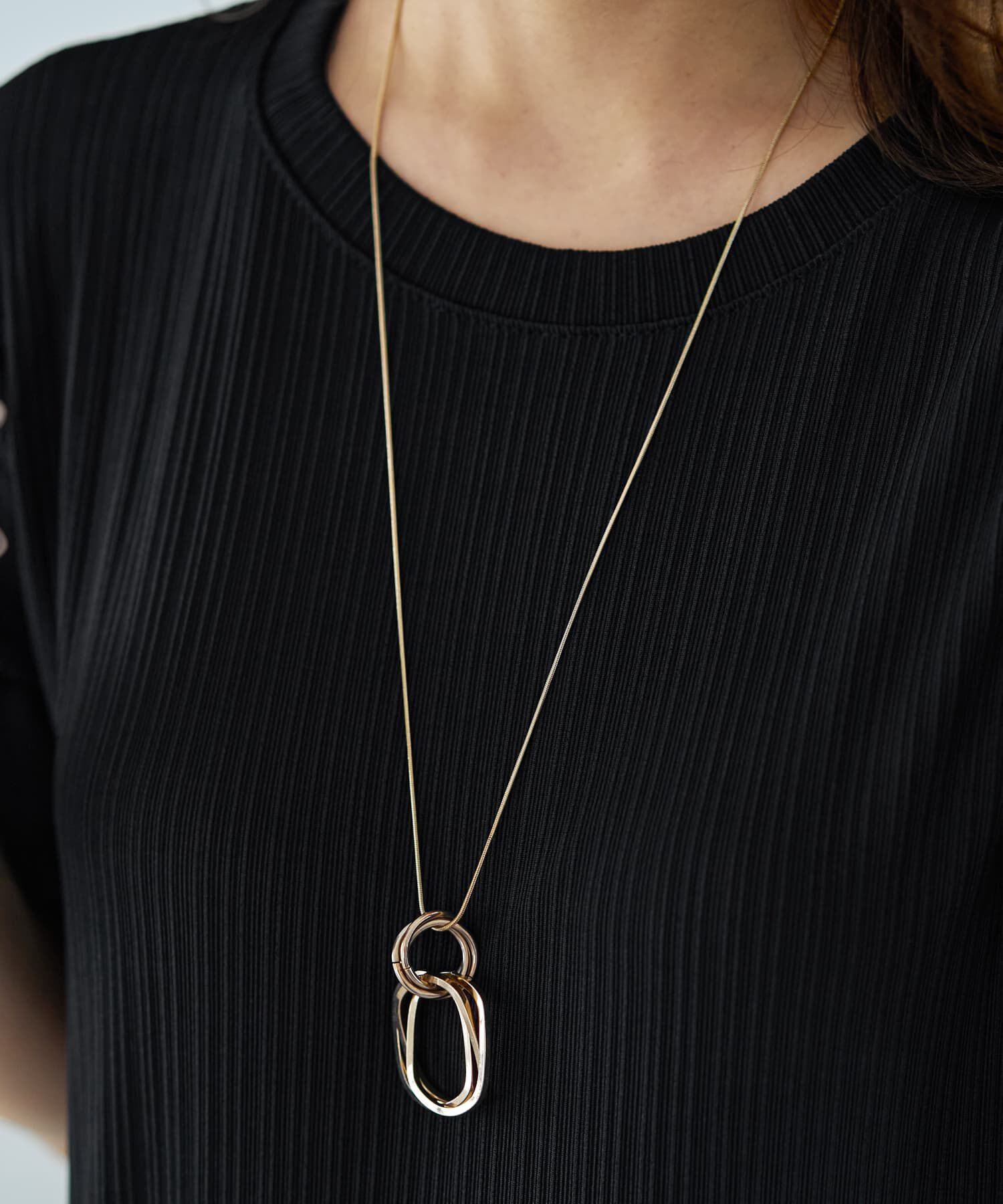 STYLE DELI「６リングパーツ70cmロングネックレス」|ネックレス|