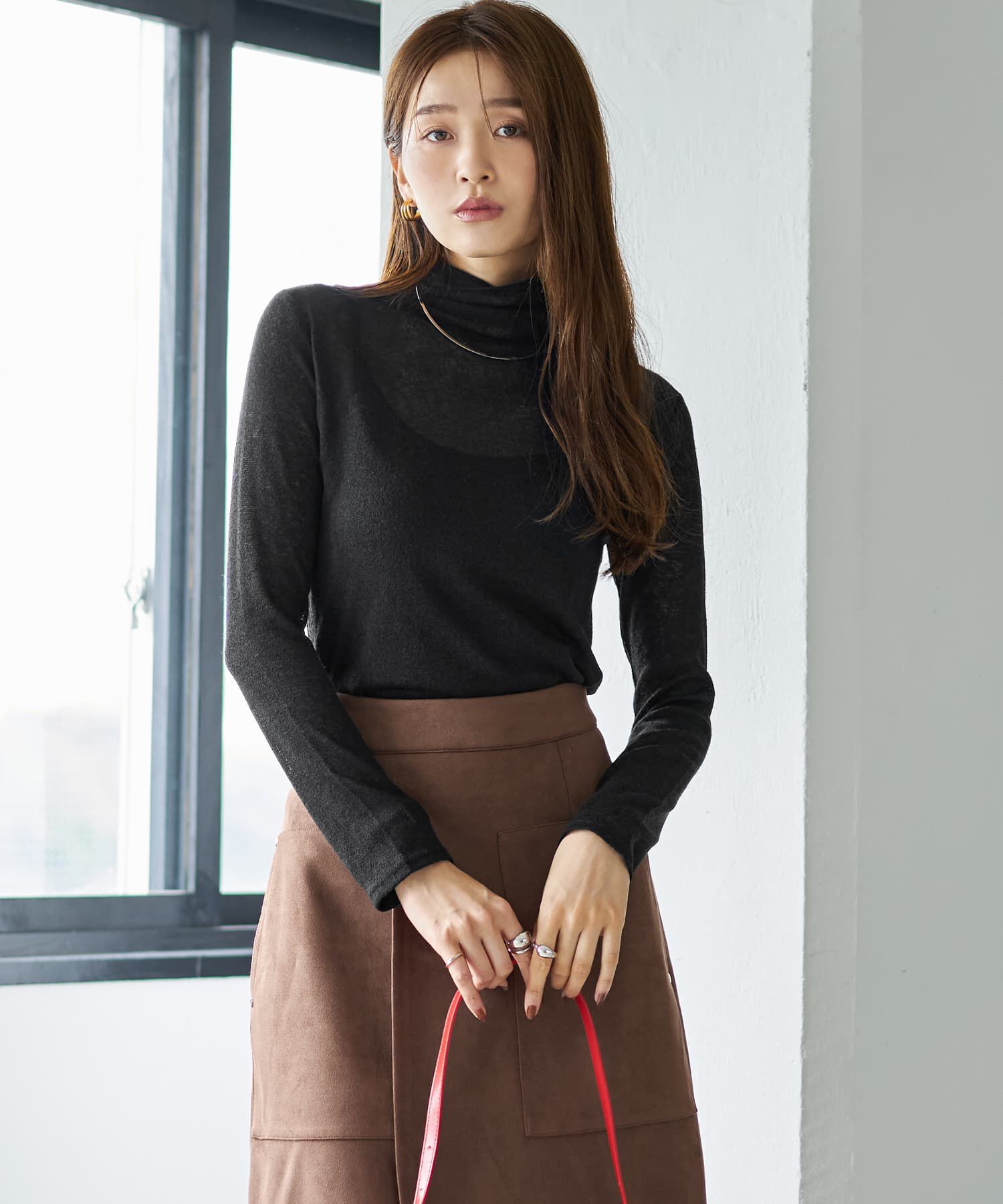 STYLE DELI「テクスチャーインナータートルトップス」|Tシャツ・カットソー|