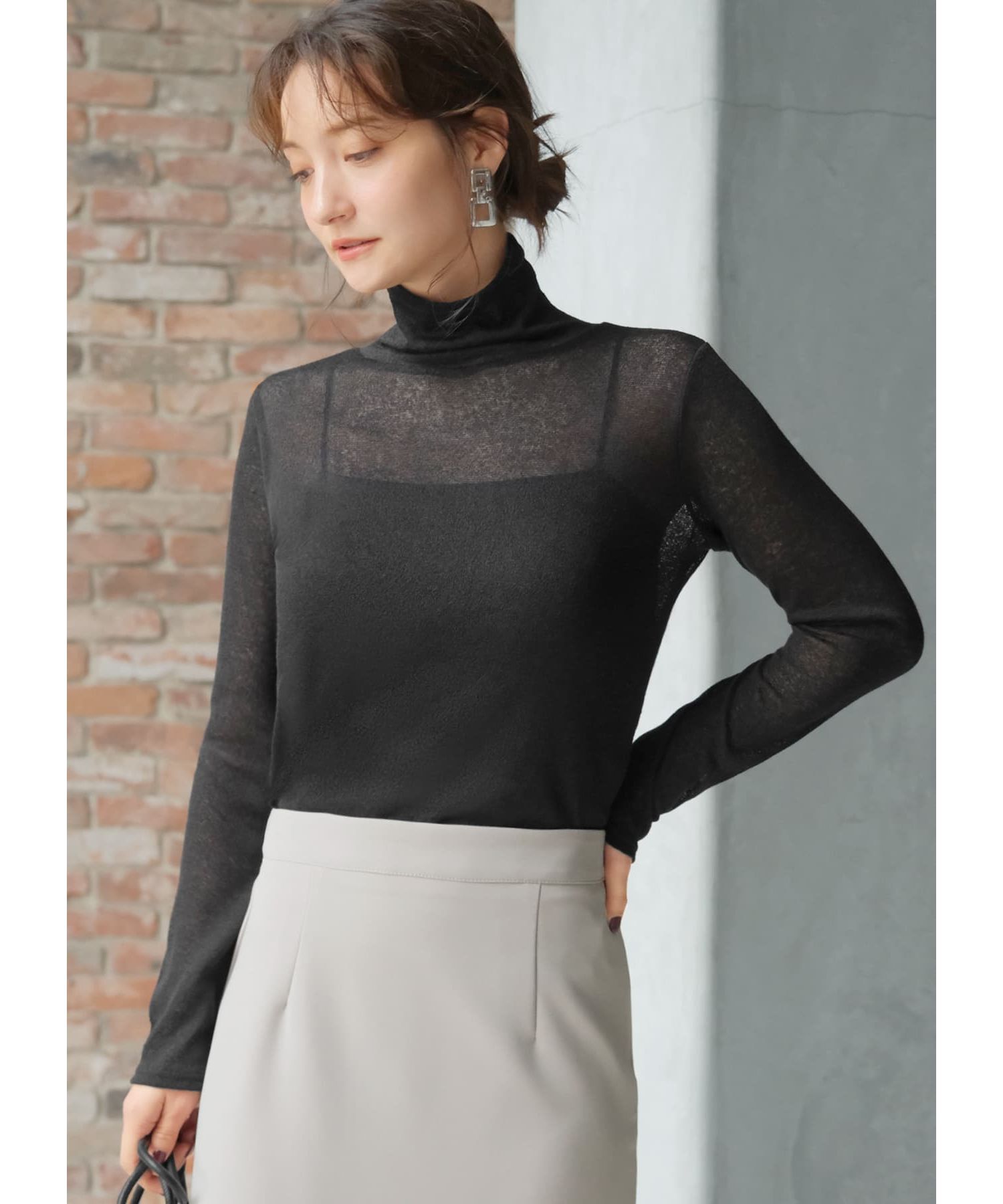 STYLE DELI「テクスチャーインナータートルトップス」|Tシャツ・カットソー|