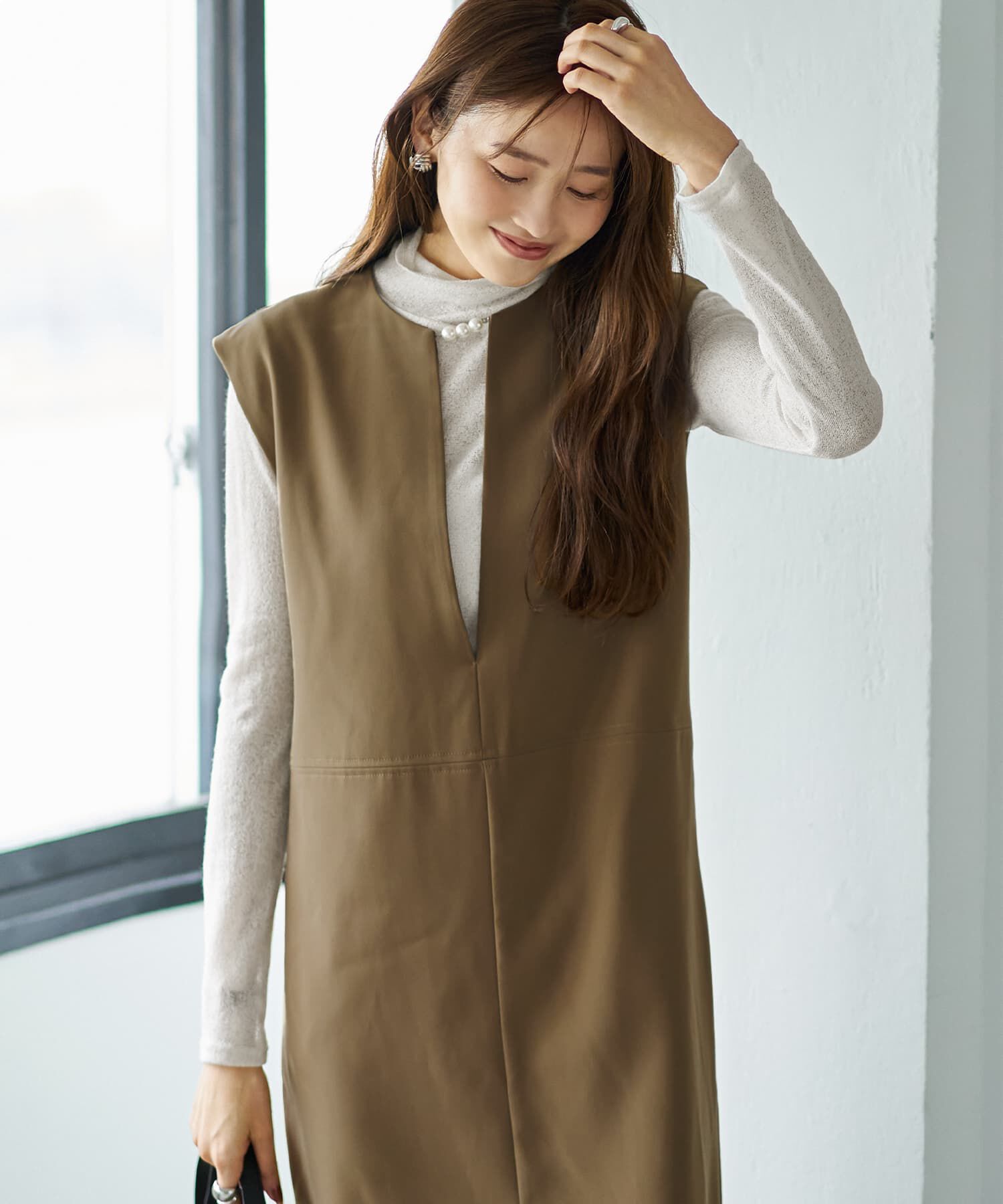 STYLE DELI「テクスチャーインナータートルトップス」|Tシャツ・カットソー|