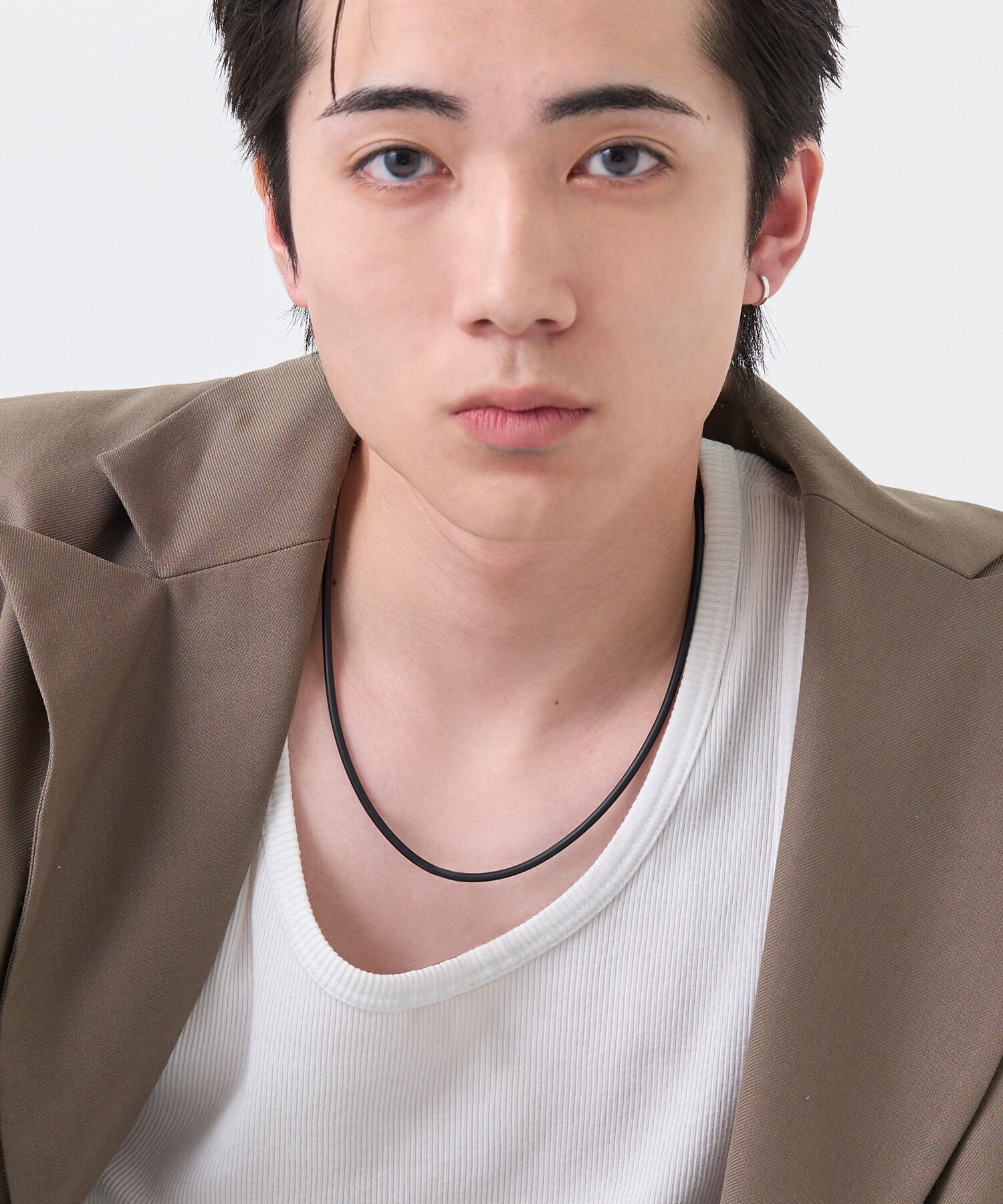 jupiter BLACK LABEL「ダイアモンドシルバークロスペンダント/コードネックレス　ブラック」|ネックレス|