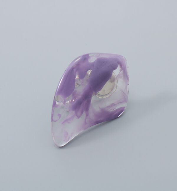 Phoebe+「【sfy】marble stone pairイヤリング　ベージュ&times;パープル」|イヤリング|