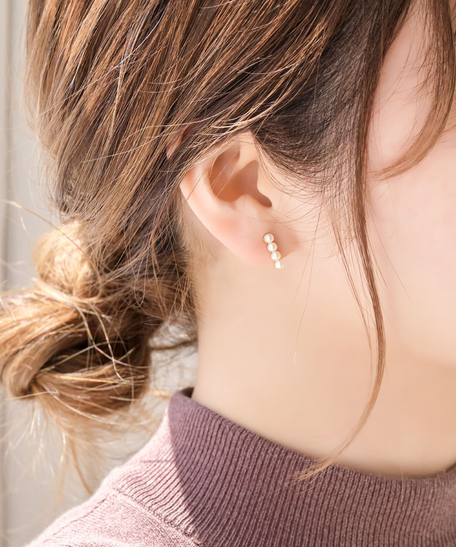 Phoebe「【金属アレルギー対応】【痛くないシリーズ】モードパールライトフィットイヤリング　結婚式/セレモニー」|イヤリング|