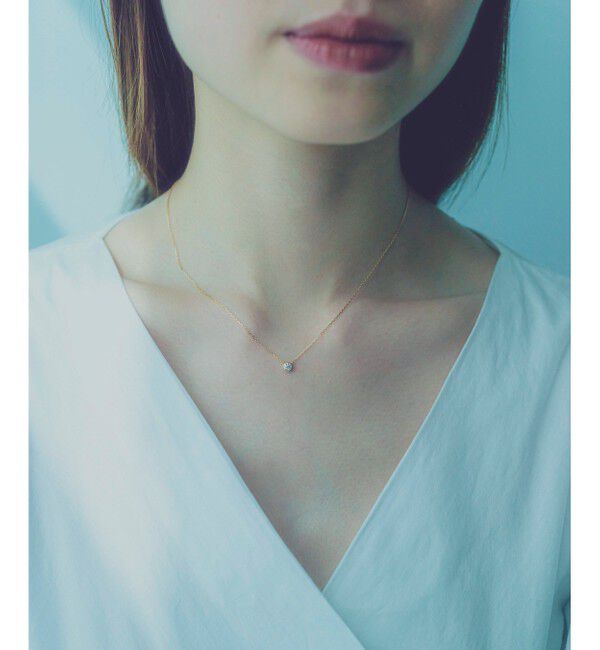 ete「K18 ダイヤモンド 0.15ct ネックレス「ブライト」」|ネックレス|