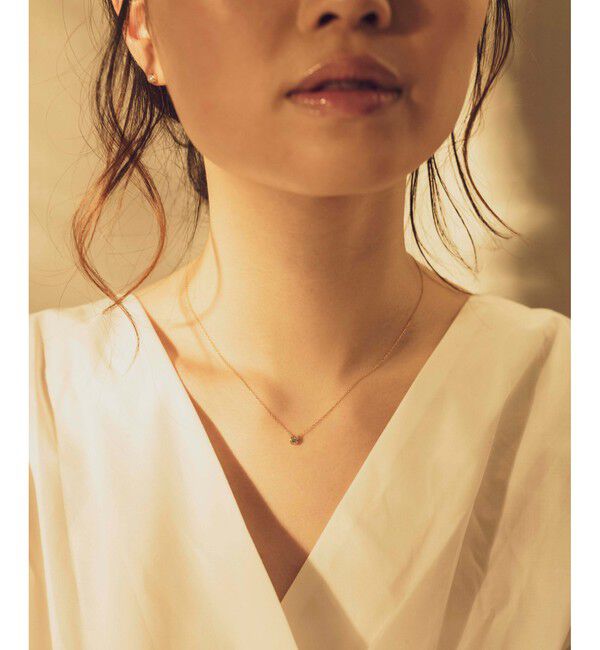 ete「K18 ダイヤモンド 0.15ct ネックレス「ブライト」」|ネックレス|