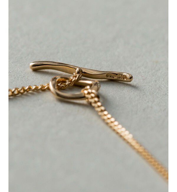 ete「[レイヤード] K10YG セミロング ラリエット」|ネックレス|