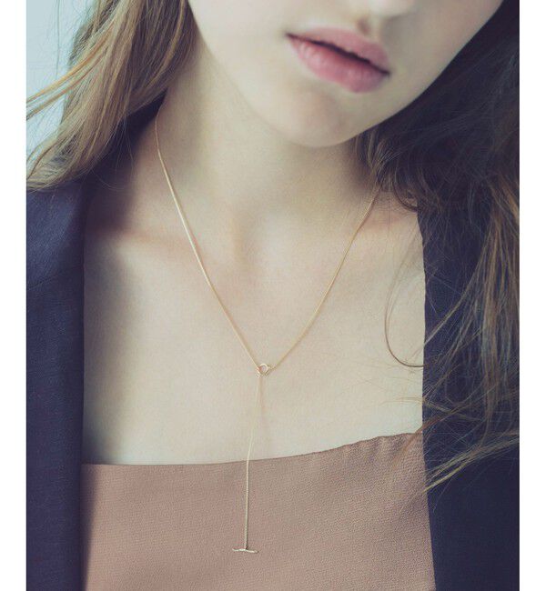 ete「[レイヤード] K10YG セミロング ラリエット」|ネックレス|