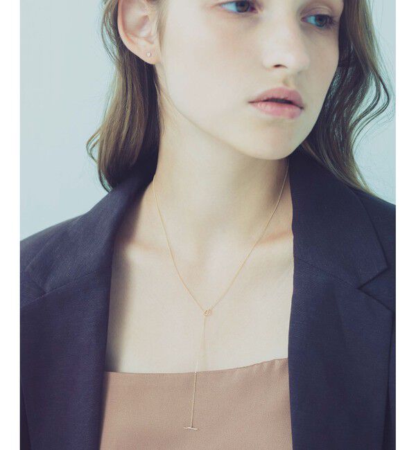 ete「[レイヤード] K10YG セミロング ラリエット」|ネックレス|