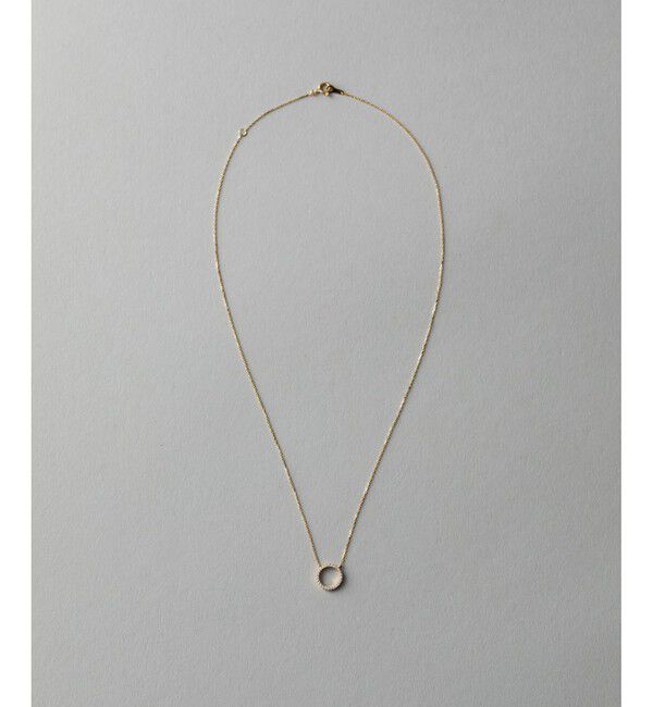 ete「K18YG パーティクル サークル ネックレス」|ネックレス|