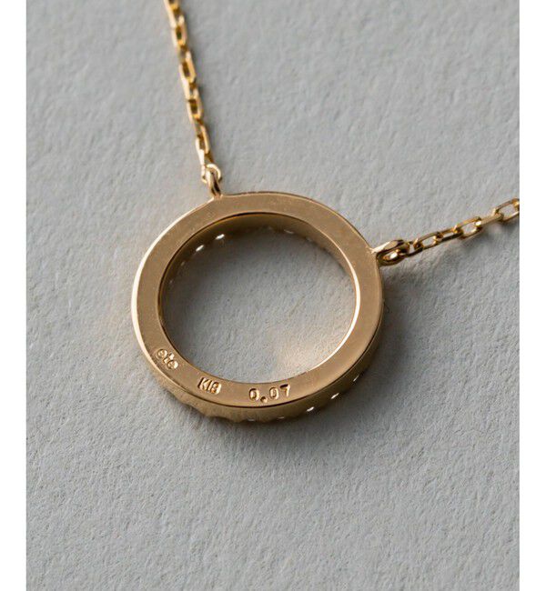 ete「K18YG パーティクル サークル ネックレス」|ネックレス|