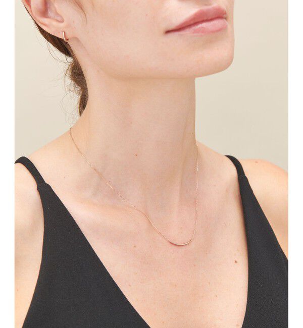 ete「[レイヤード] K18MPG カーヴィーライン ネックレス」|ネックレス|