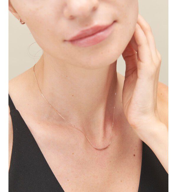 ete「[レイヤード] K18MPG カーヴィーライン ネックレス」|ネックレス|