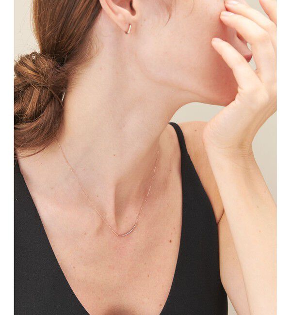 ete「[レイヤード] K18MPG カーヴィーライン ネックレス」|ネックレス|