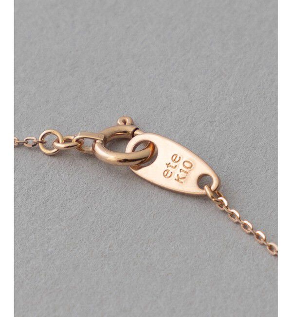 ete「K10MPG ミストピンク ホワイトトパーズ/ブラウンダイヤモンド ネックレス」|ネックレス|