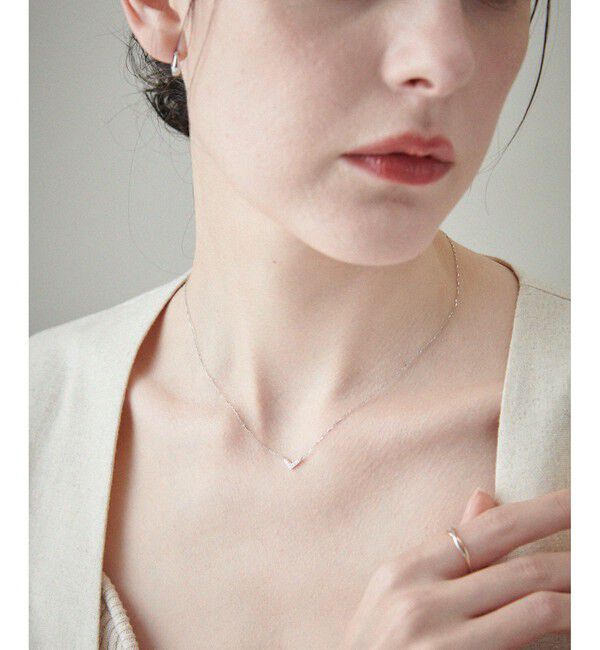 ete「[レイヤード] K10WG ダイヤモンド ネックレス」|ネックレス|