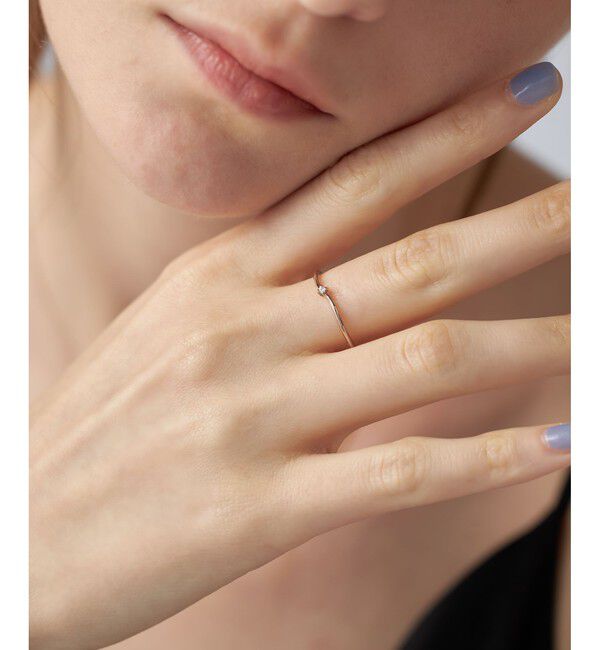 ete「[レイヤード] K18MPG ダイヤモンド リング」|リング|