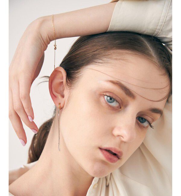 ete「エレガントチェーン リバーシブルイヤリング バイカラー」|イヤリング|