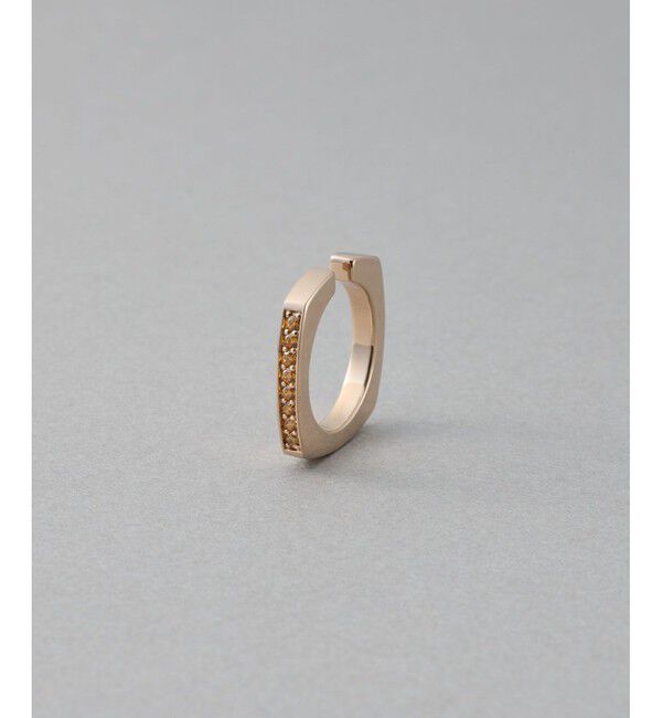 ete「[カラーリスト] ビジュー リバーシブル イヤーカフ ミストピンク」|イヤーカフ|ピンクゴールド