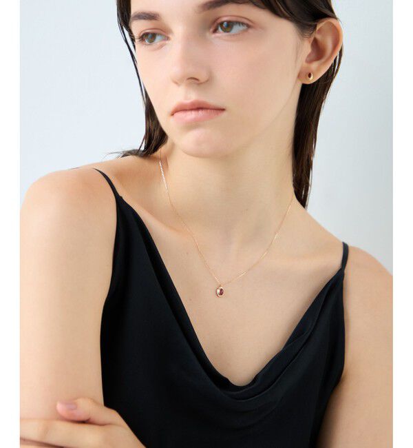 ete「[ガーネット] K10YG カボション ネックレス」|ネックレス|